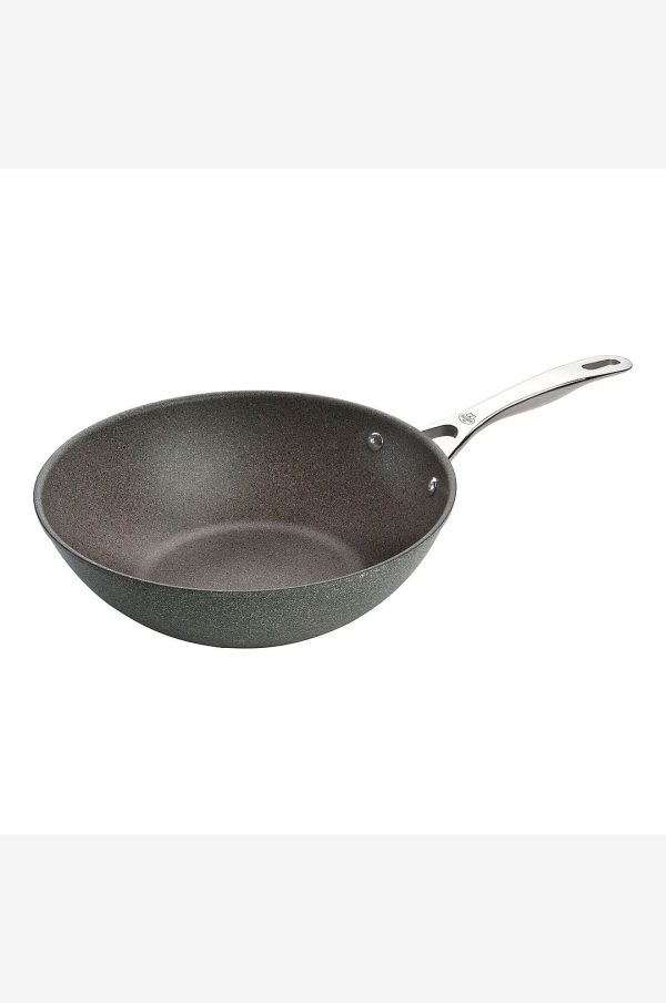 Ballarini - Wok Salina 30 cm 4,65 L - Grå - Stegepander & grillpander - - Homeroom